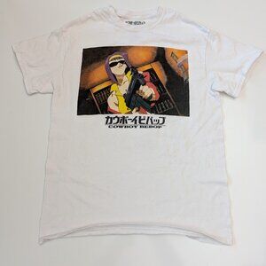 Cowboy Bebop Faye Valentine White Graphic T-Shirt, 2020s, Anime Graphic Tee